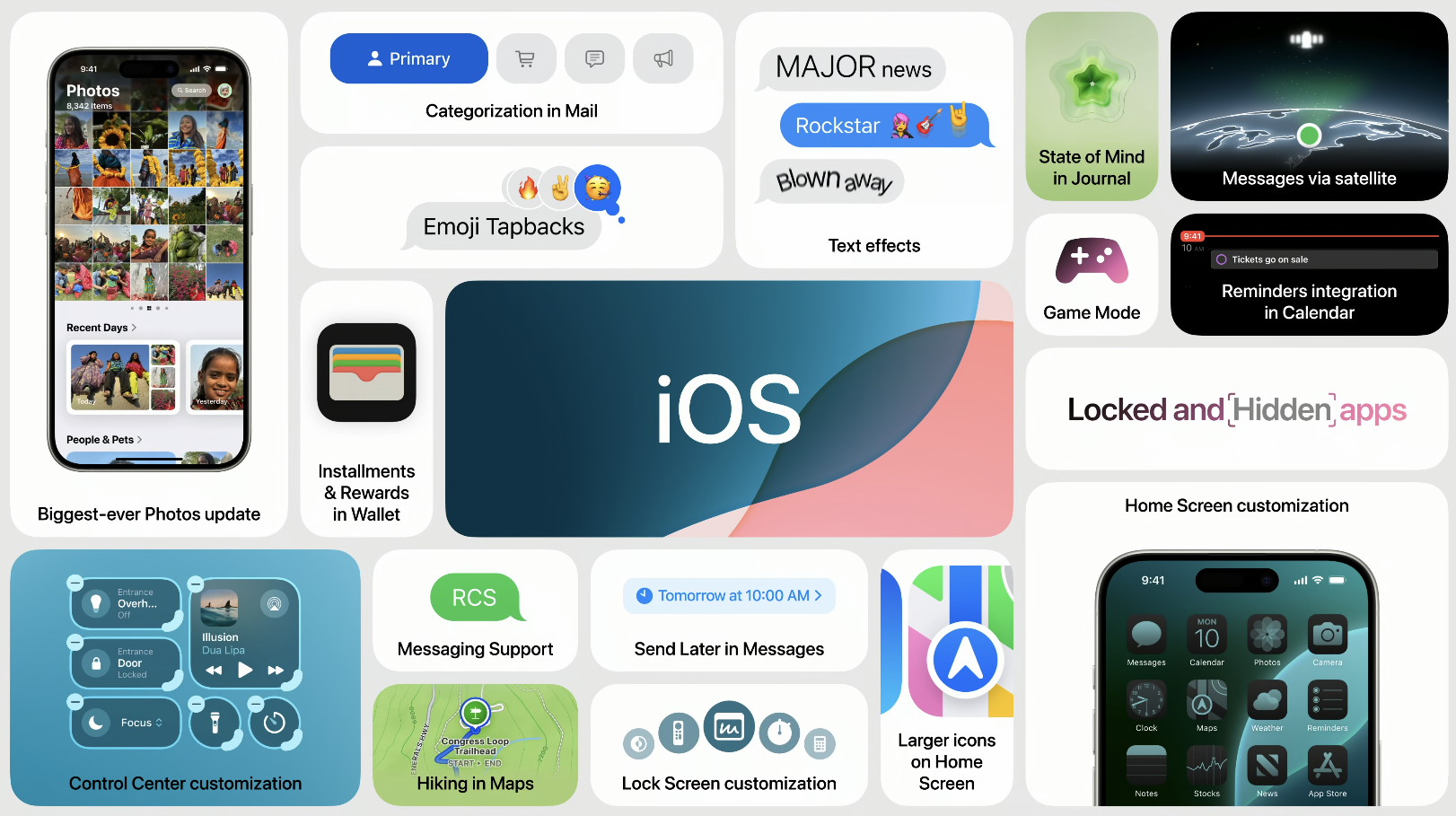 Screenshot showing Apple RCS messaging support in iOS 18 from WWDC24