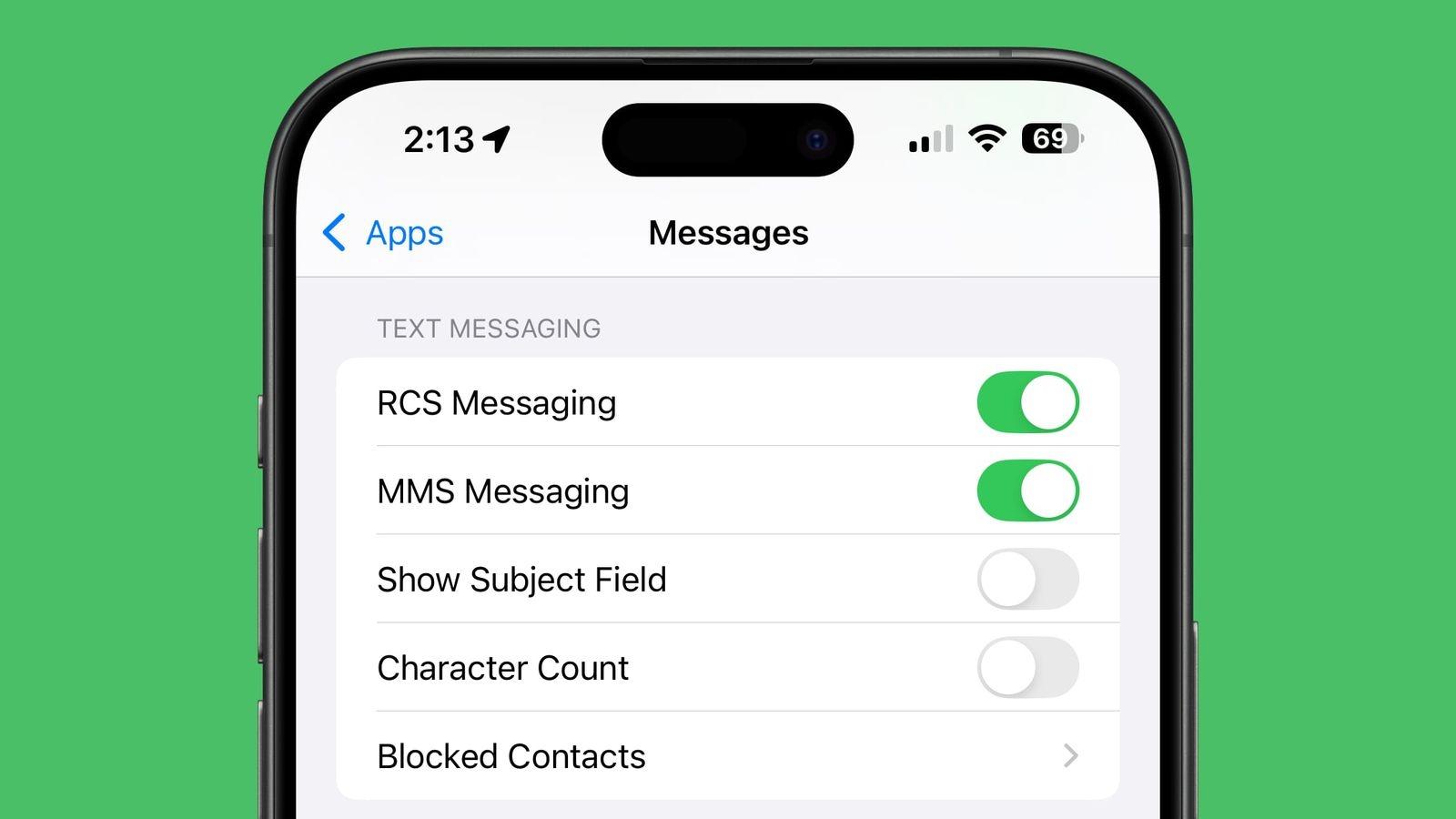 RCS messaging in iOS 18 public beta