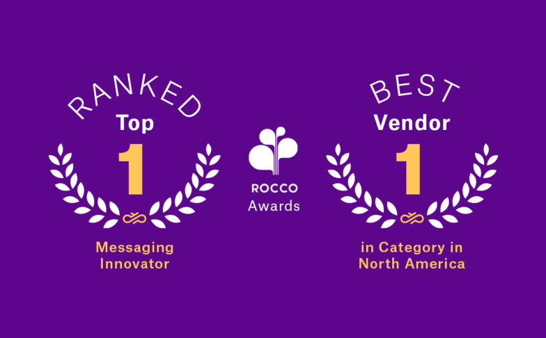 Image for Sinch ranked top messaging innovator, best vendor in category in North America