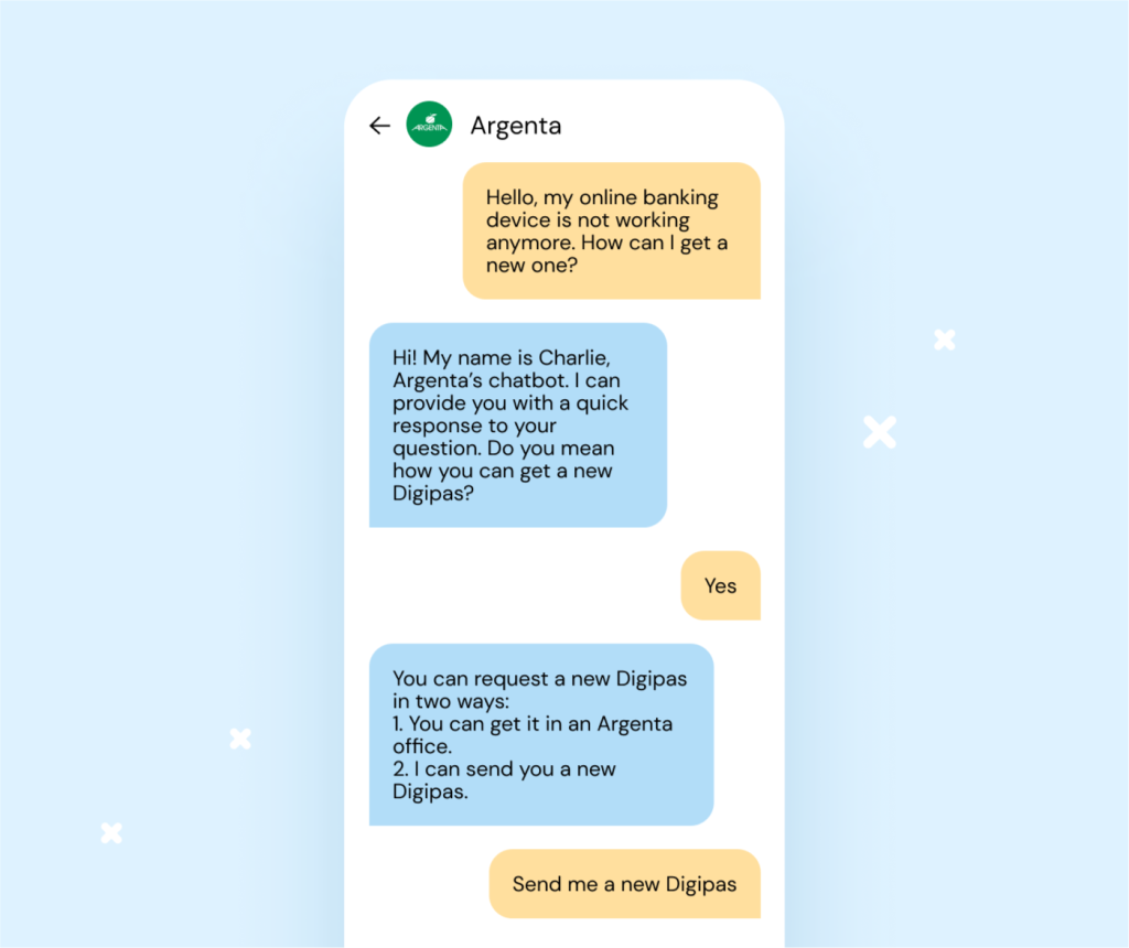 Argenta's chatbot, Charlie, helped provide their banking customers with an excellent customer service.