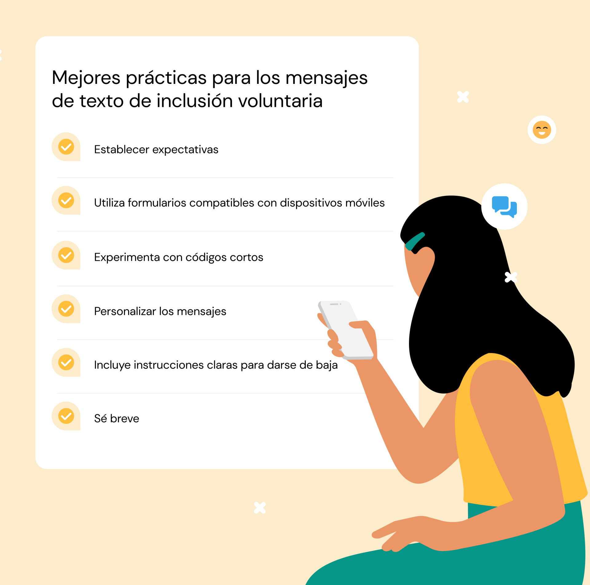 Mejores prácticas de opt-in de SMS para comenzar