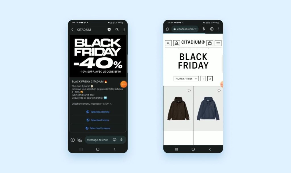 Citadium's RCS Black Friday campaign