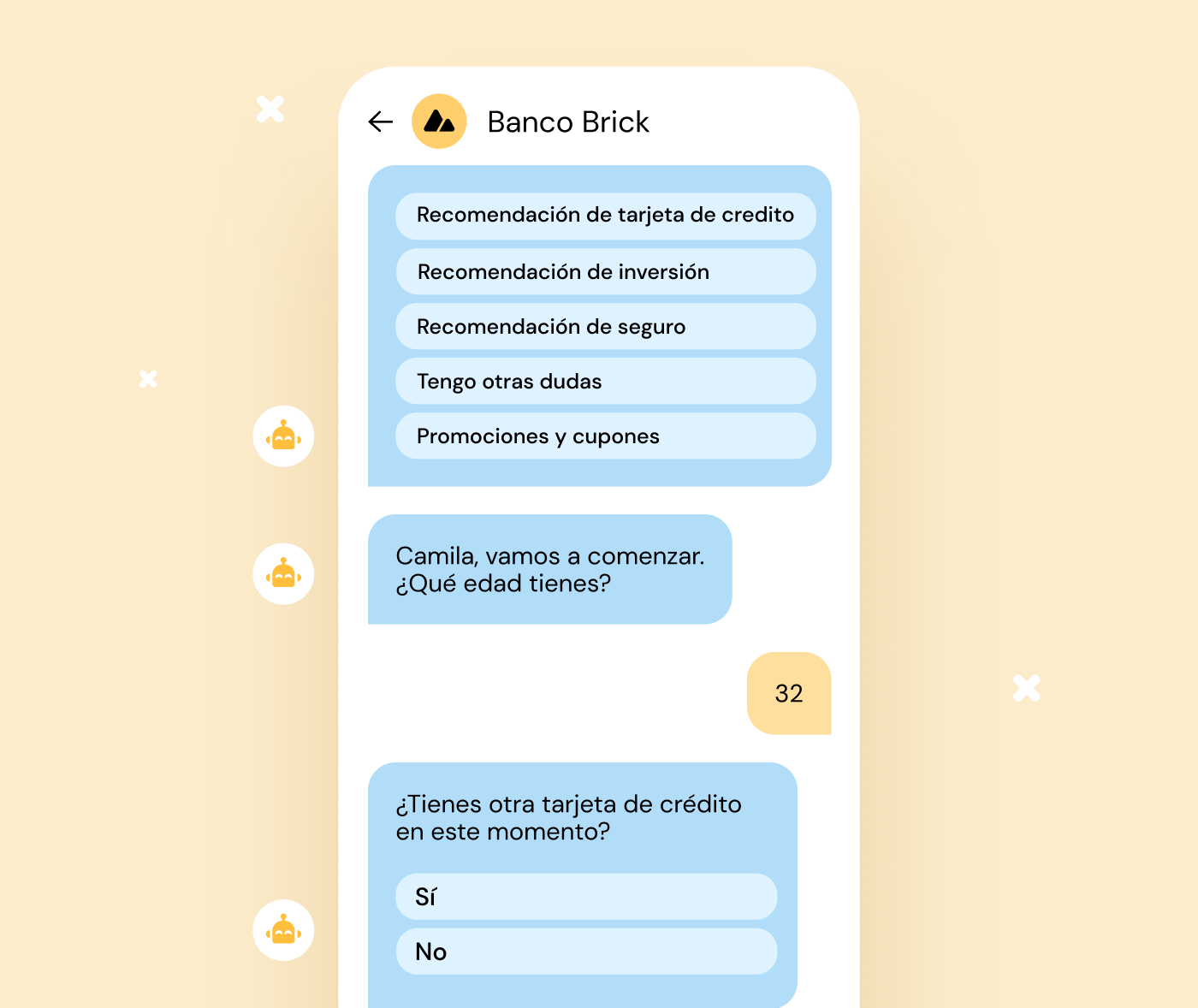 SMS de un banco con recomendaciones personalizadas