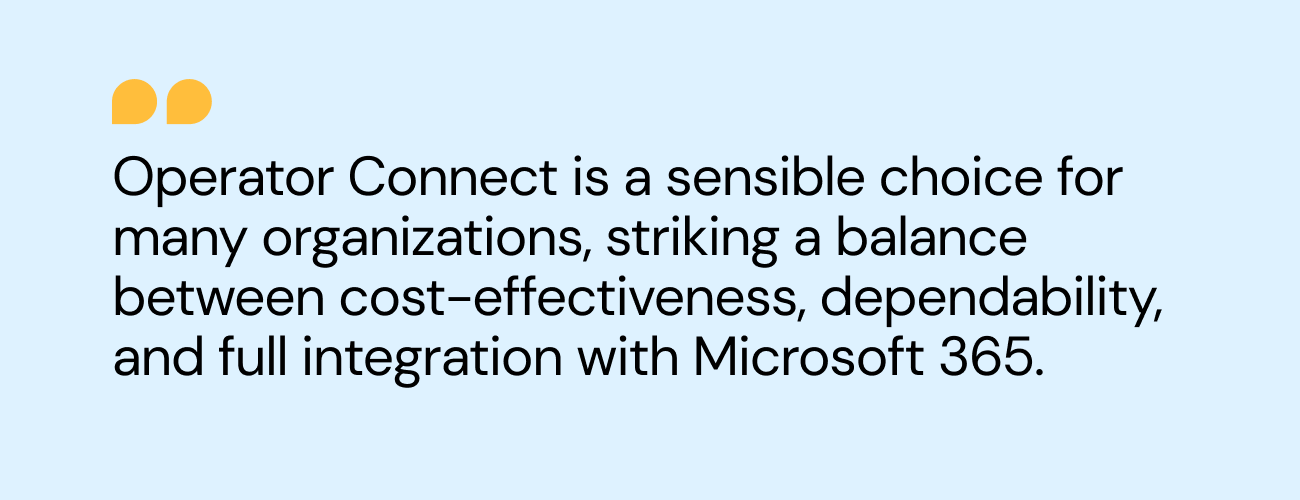 Operator Connect for Teams