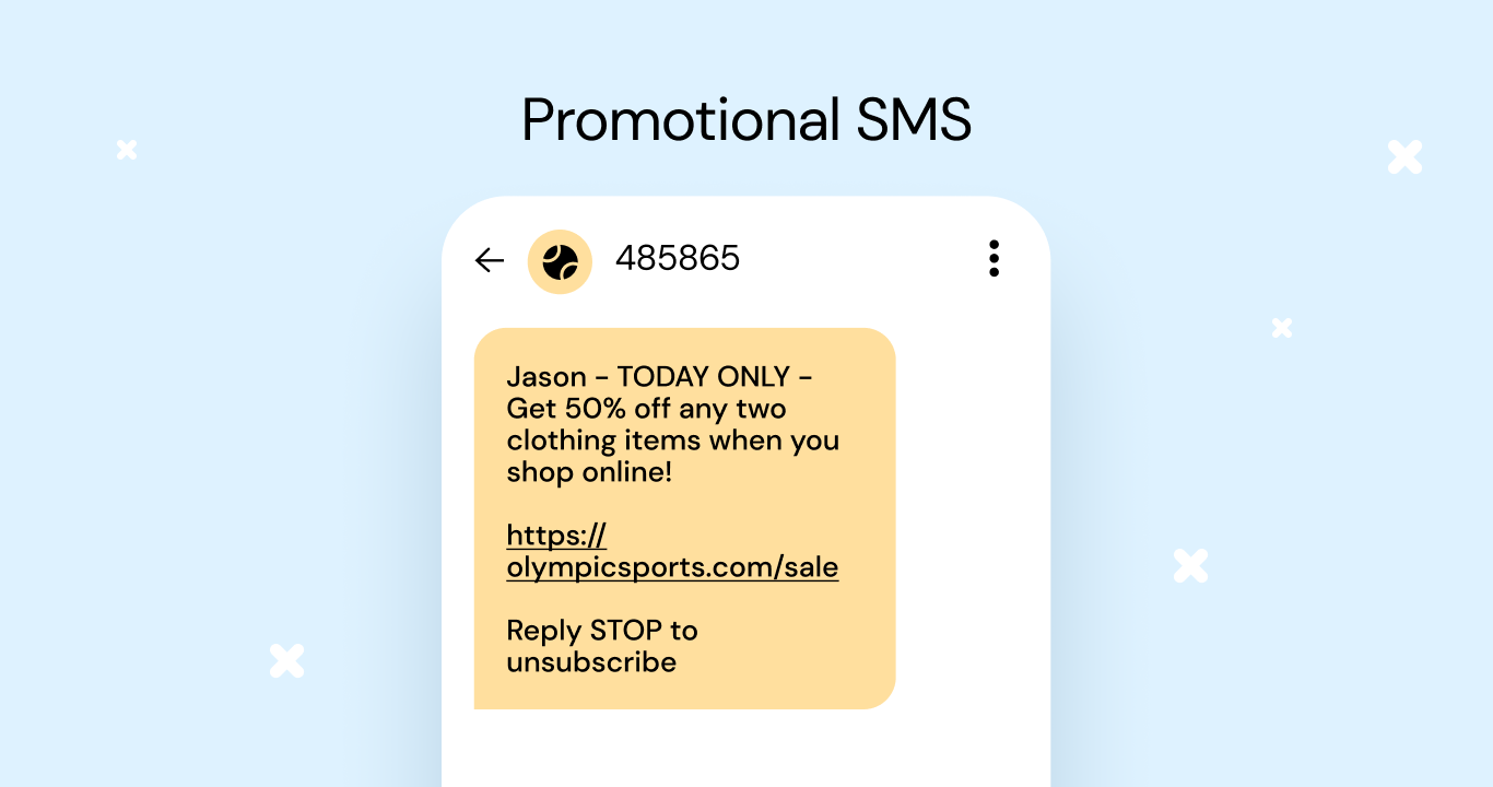 Promotional SMS Example UPDATE