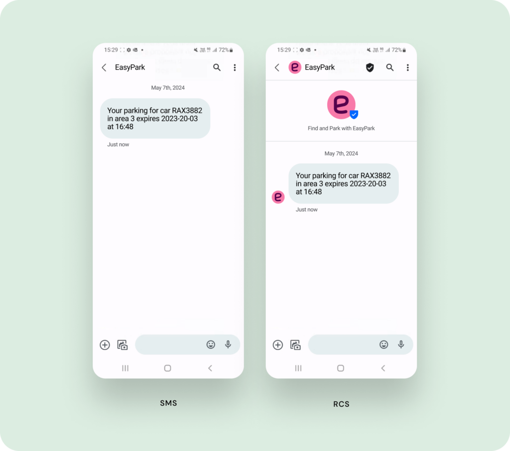 EasyPark uses both SMS and RCS to send parking reminders in Europe