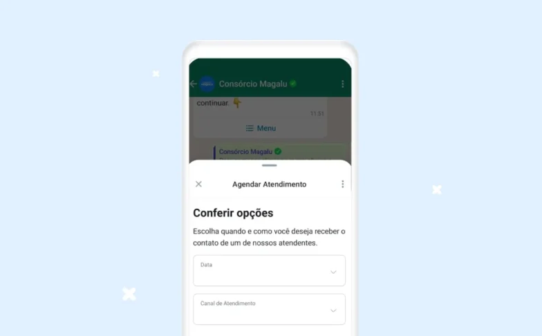 Imagem para Como o Consórcio Magalu aumentou os agendamentos de atendimento com o WhatsApp Flows?