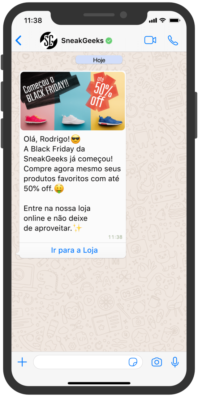 Newsletter com aviso de Black Friday em PT