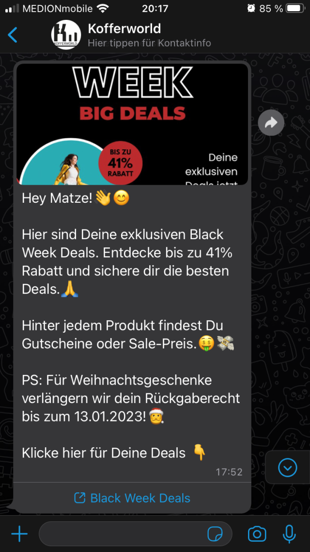 Black Friday Kofferworld 