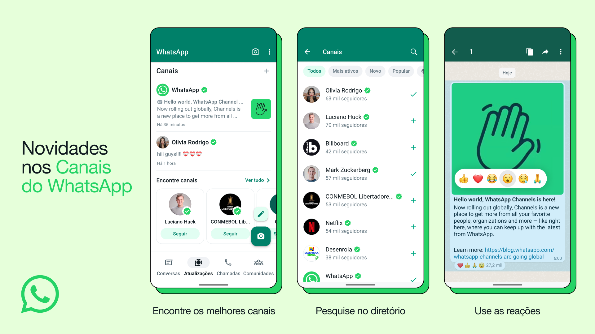 Canais do WhatsApp - nova foto