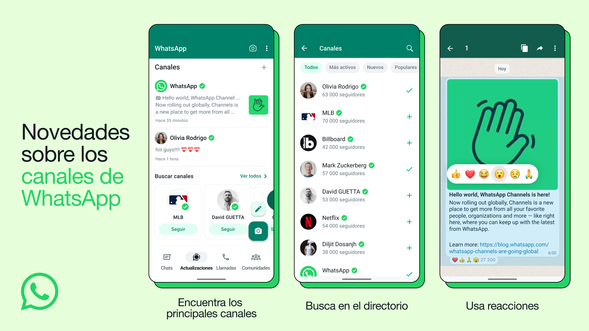 Canales de WhatsApp - nueva foto