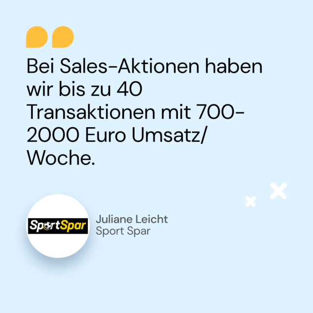 Zitat von Juliane Leicht von Sportspar über Umsatz Ergebnisse