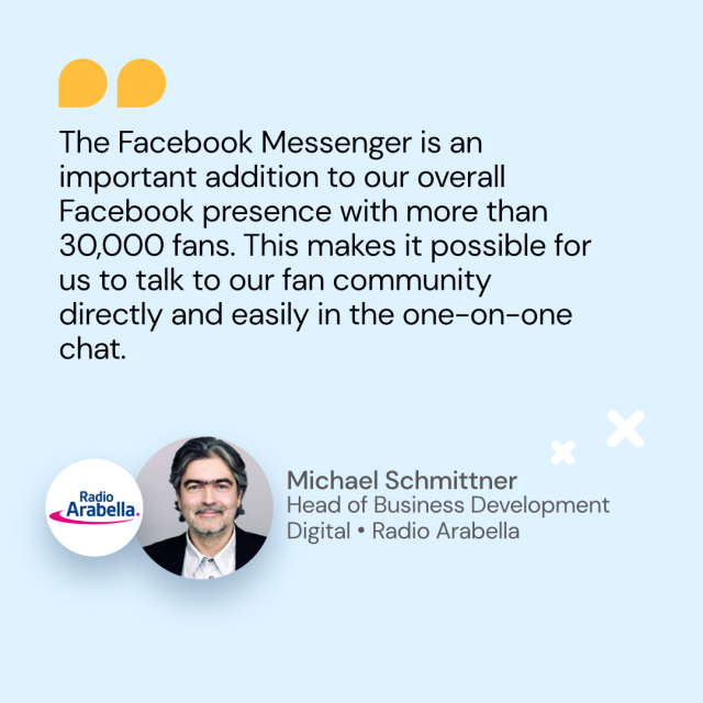 Quote Michael Schmittner Radio Arabella Facebook Messenger