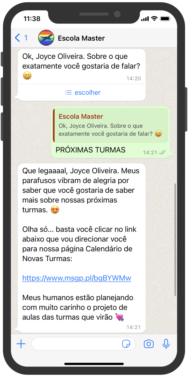 Escola Master de Aviação Chatbot