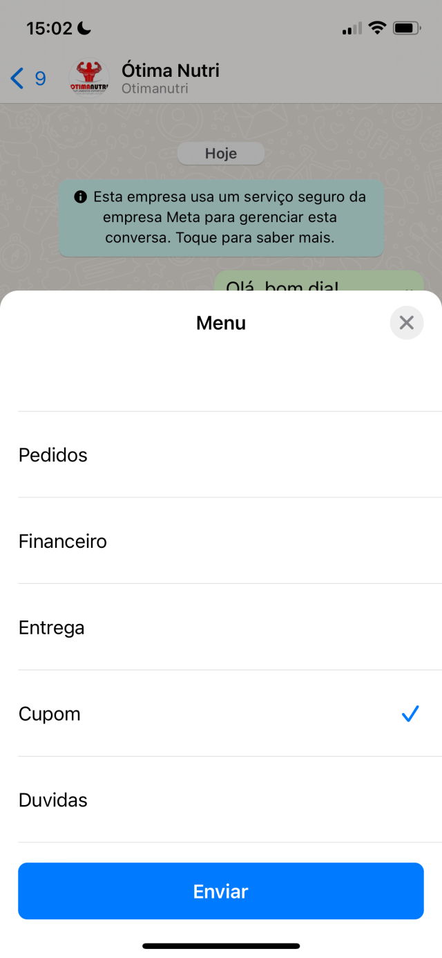 Ótima Nutri WhatsApp 2
