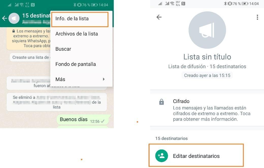 Lista de difusión_cambio de destinatarios