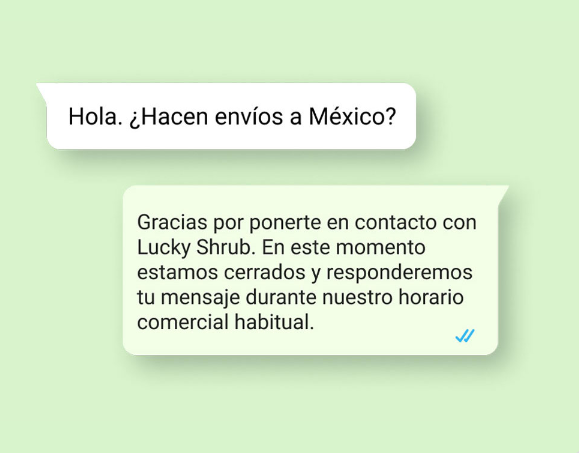 Mensagem de ausência WhatsApp Business