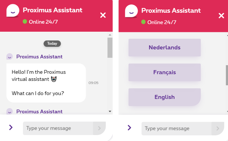 Proximus multilingual chatbot