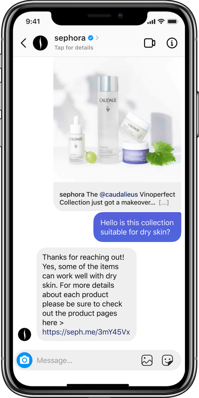 Sephora Instagram Direct 