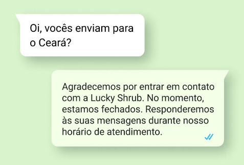 WhatsApp Business - mensagem de ausência