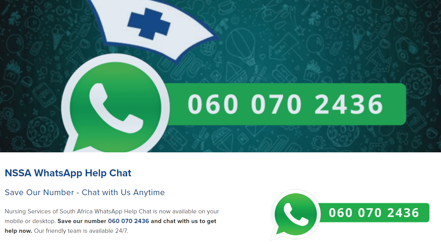 Contact us on WhatsApp CTA NSSA