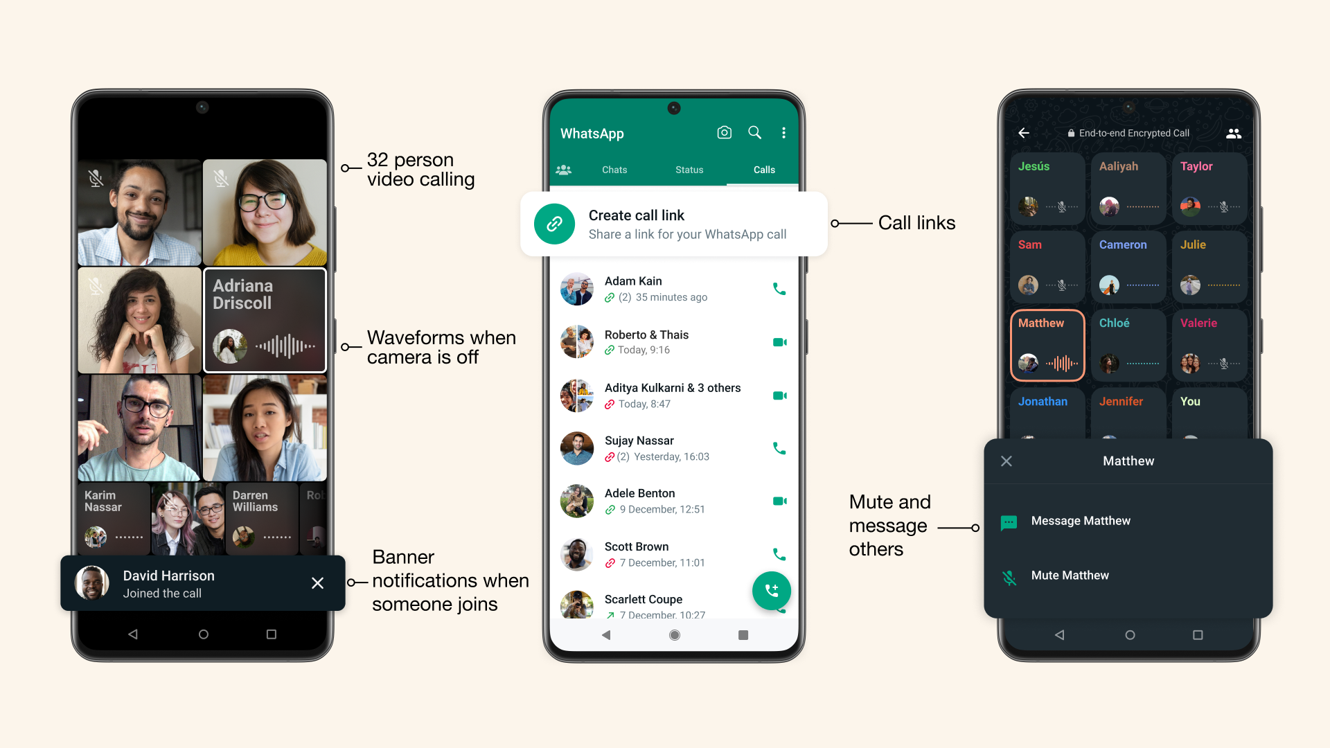 WhatsApp call link 