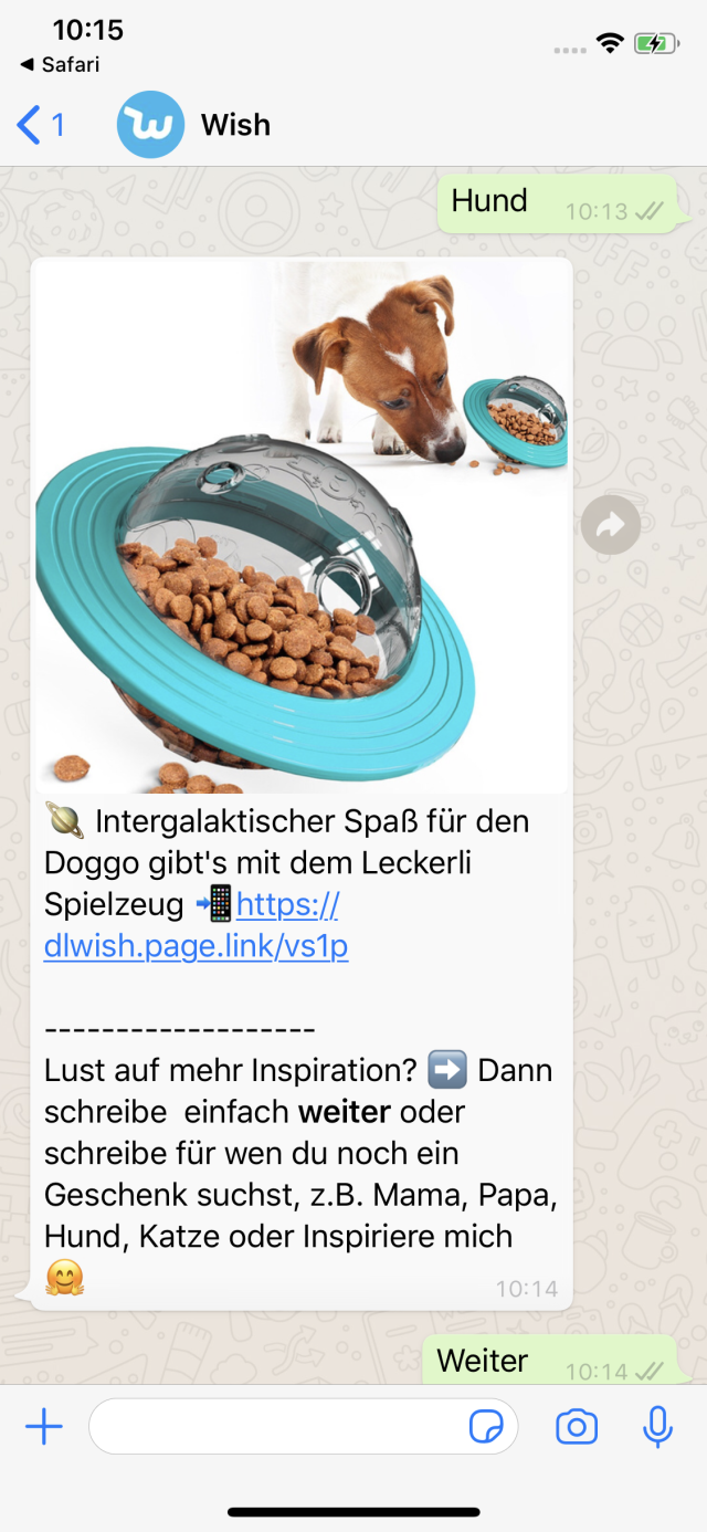 Wish Chatbot WhatsApp 03