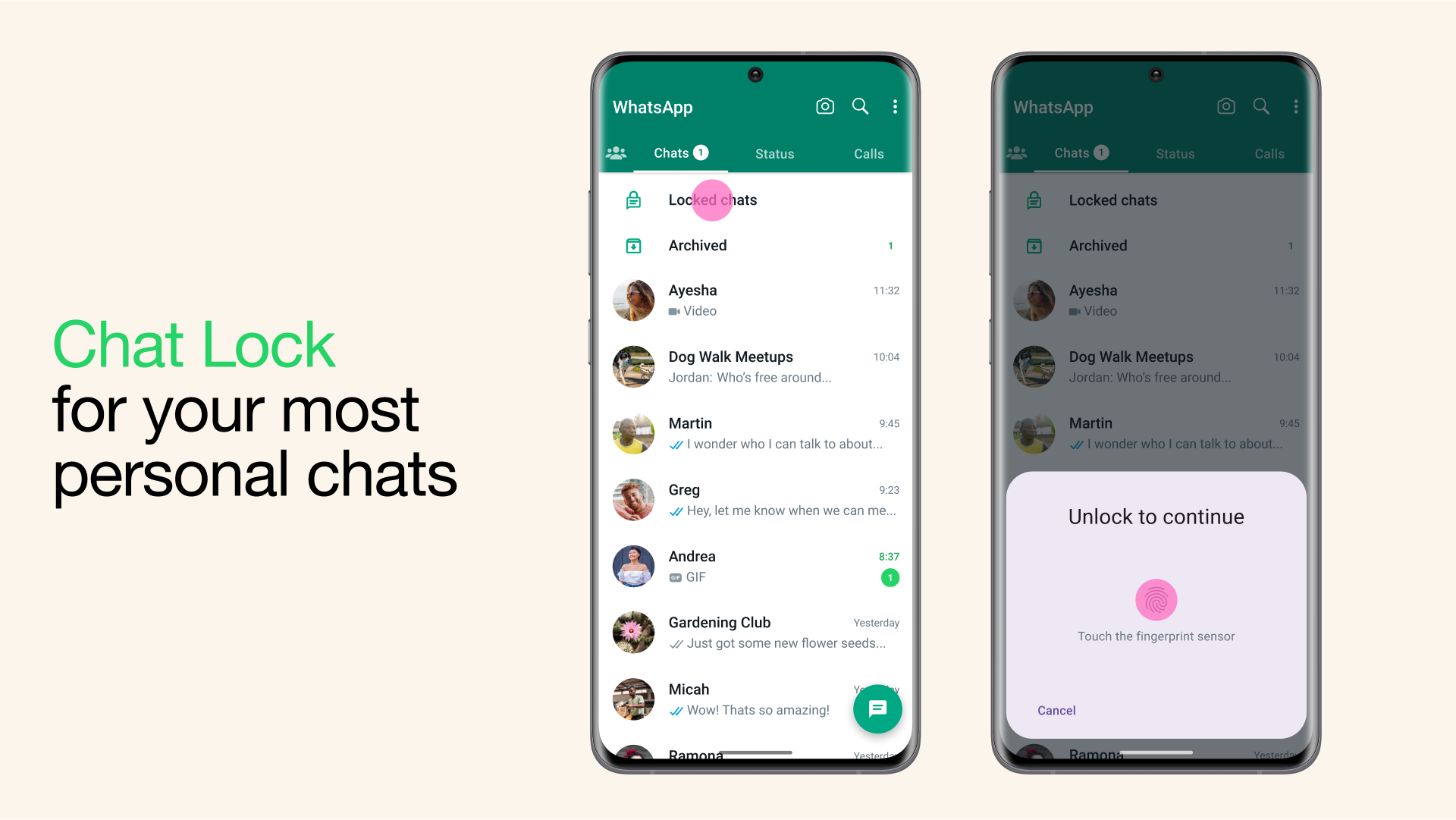 chat lock whatsapp