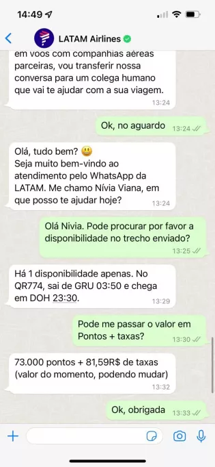 Latam WhatApp Service
