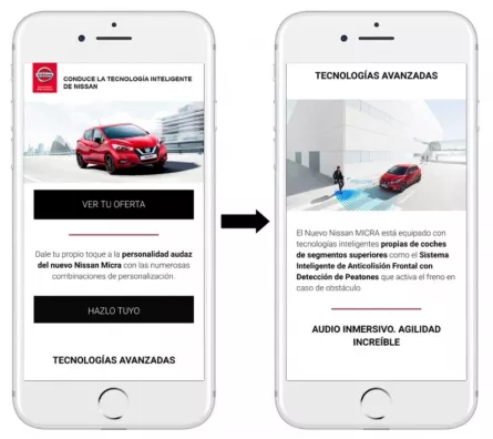 Nissan, RCS messaging, campaign