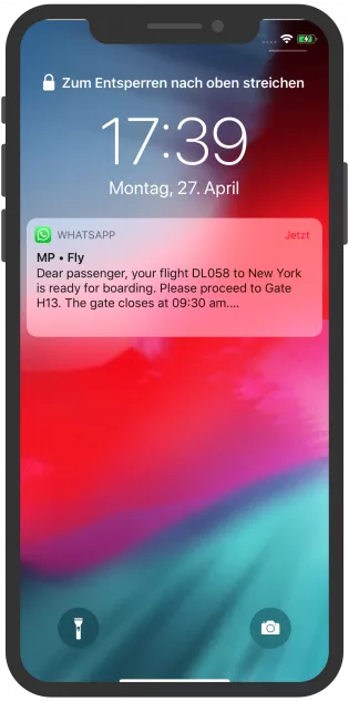 MP + Fly WhatsApp notification