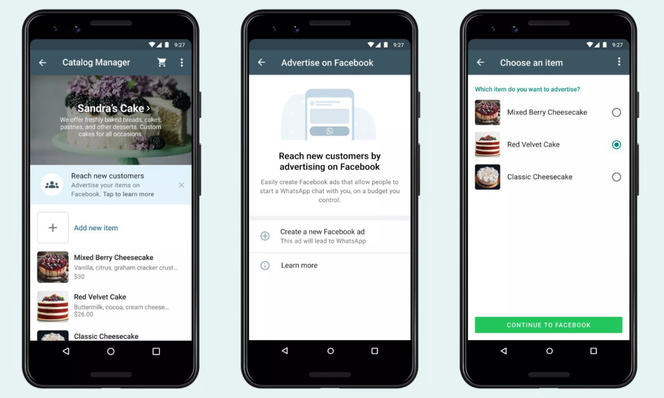 WhatsApp ads on Instagram and Facebook