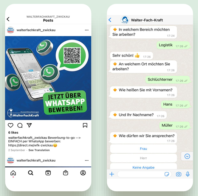 Walter Fachkraft WhatsApp click-to-chat example