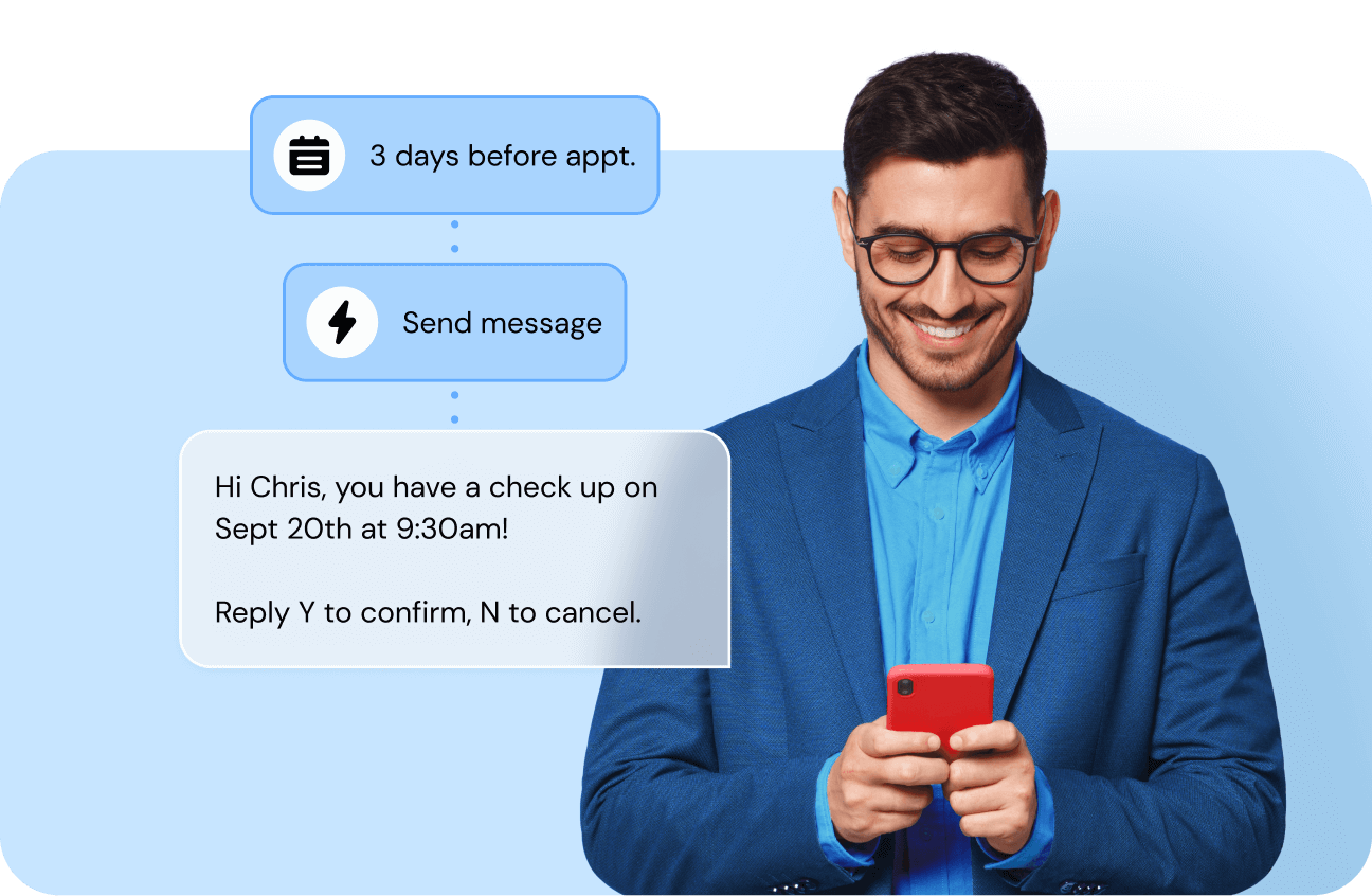 Image for Automate your texts to keep customers up-to-date