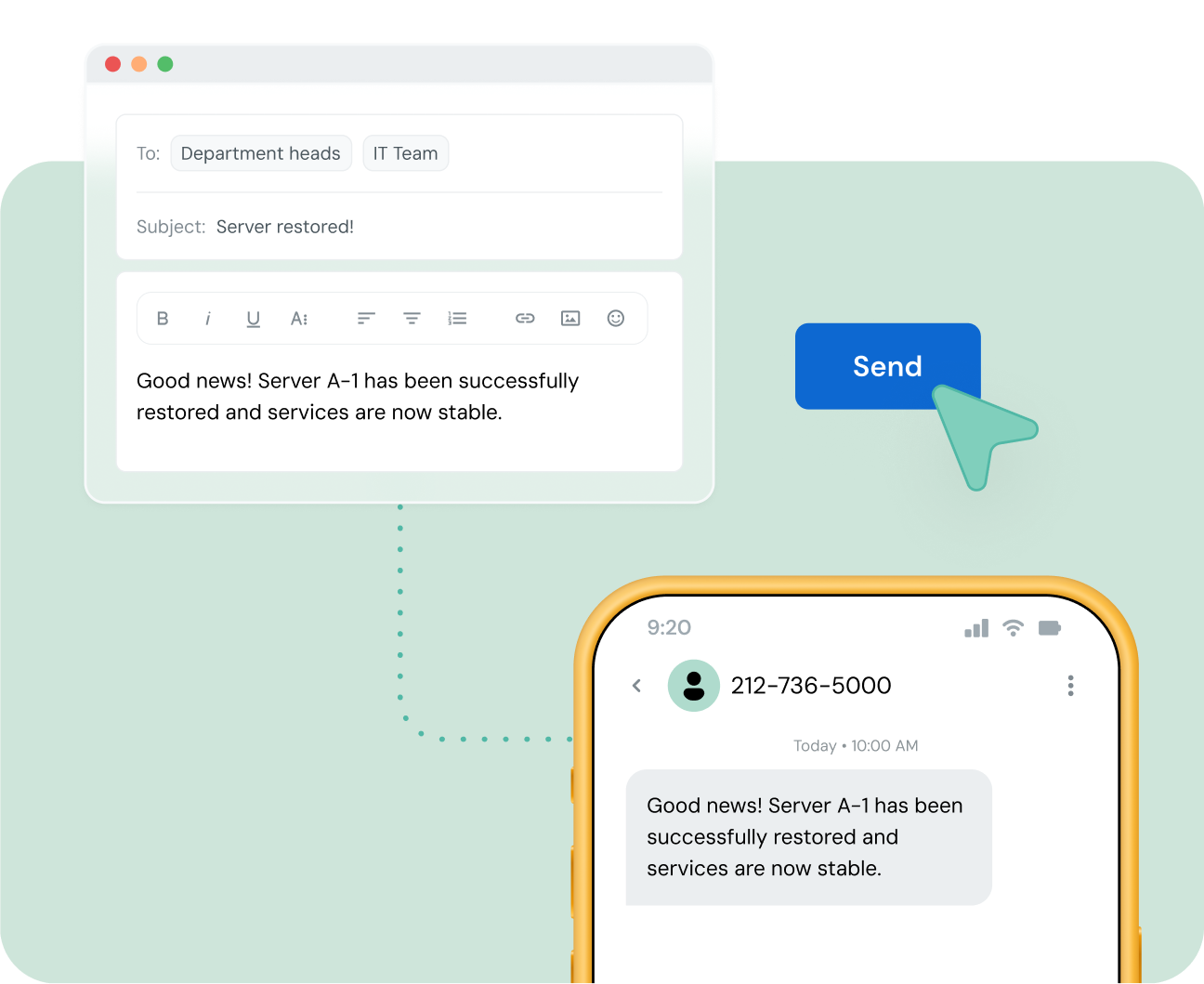 Image for Send texts straight from your email with Sinch Engage
