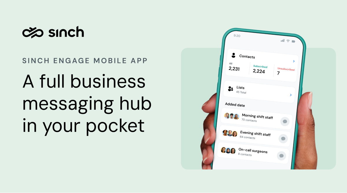 Plataforma de aplicativo para celular para SMS comerciais - Sinch, image size:1200x668
