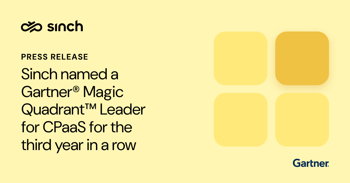 Sinch es nombrada Líder en el Gartner® Magic Quadrant™ de 2025 para ...
