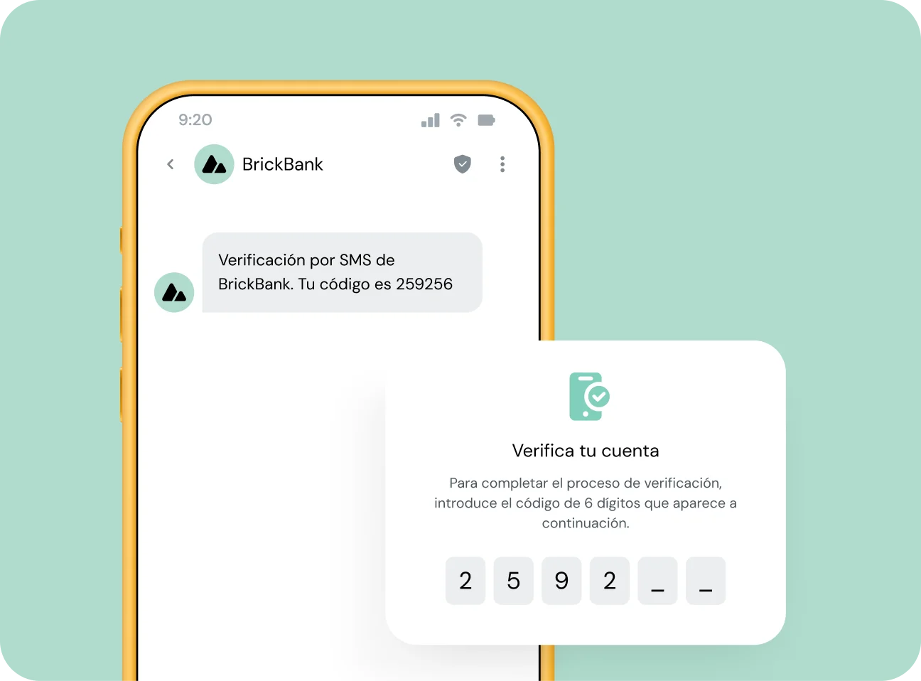 Image for Protege los datos sensibles con mensajes de texto de autenticación en dos fases