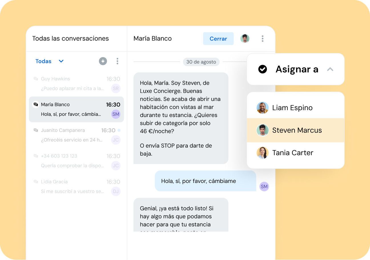Imagen para Resuelve los problemas más rápido con SMS bidireccionales
