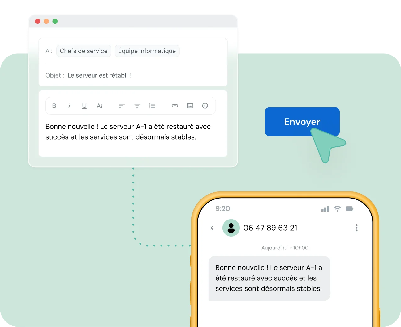 Image pour Envoyez des messages à vos clients depuis votre boîte de réception
