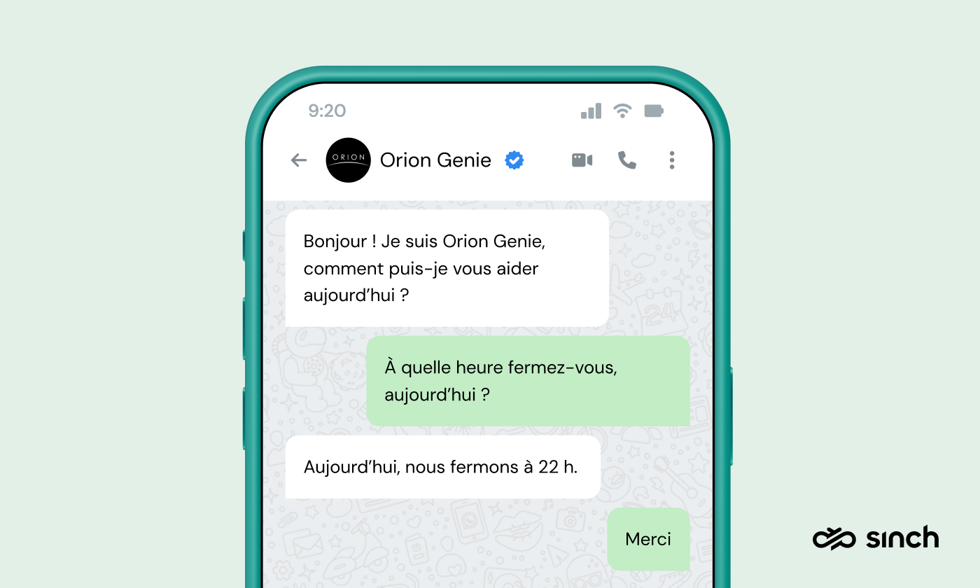 Chatbot WhatsApp d'Orion Mall à Bangalore