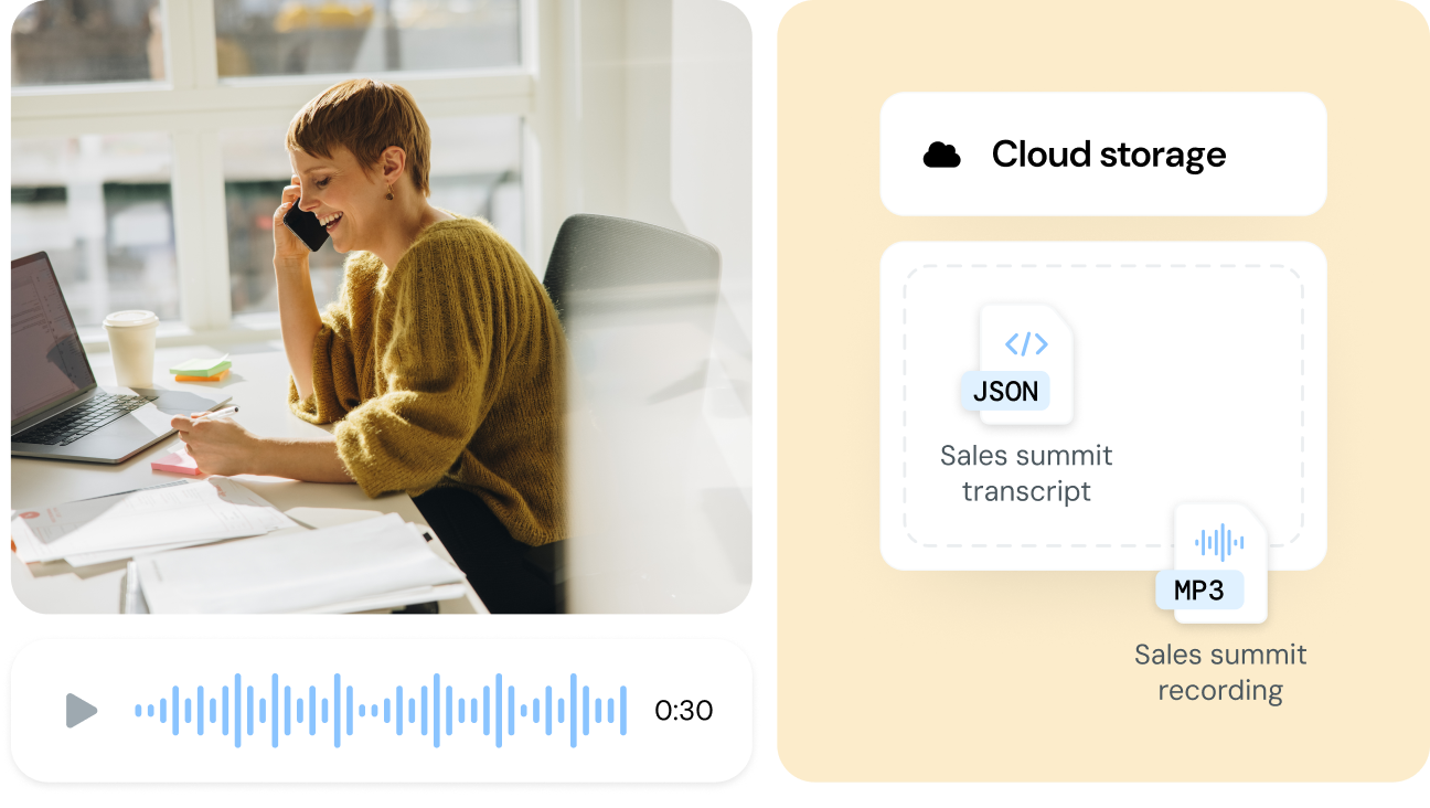 Image for Store audio and written records on your secure cloud