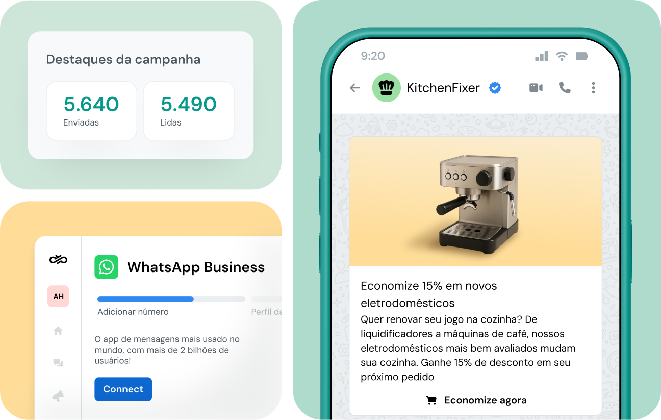 Image for Conecte-se com seus clientes no app de mensagens favorito deles