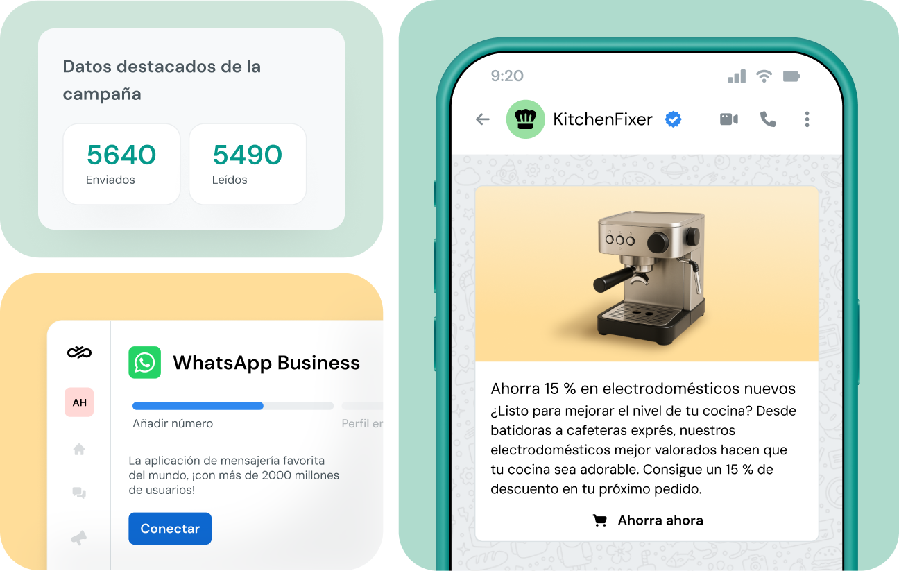 Image for Conecta con tus clientes en su aplicación de mensajería favorita