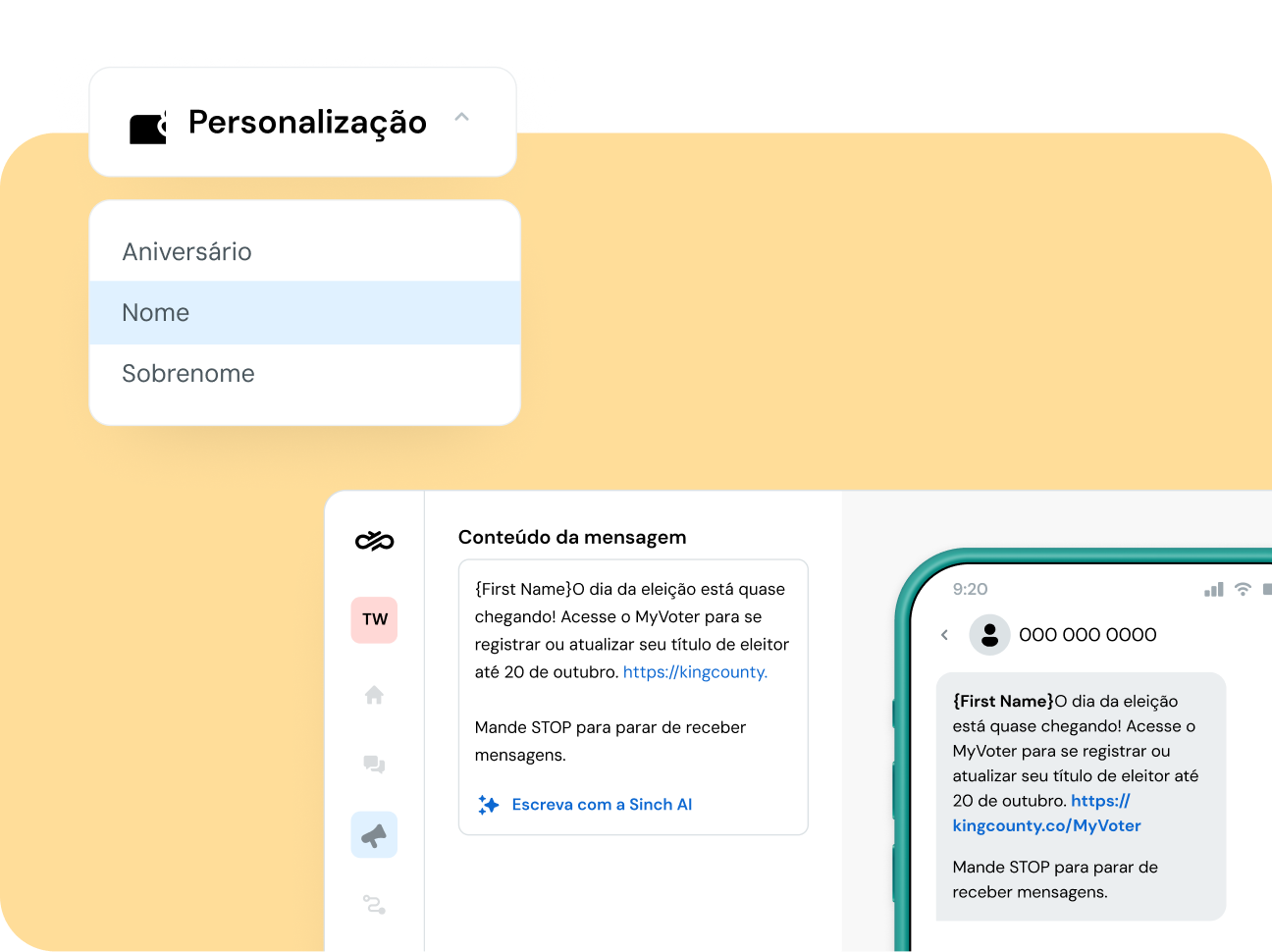 Imagem para Alcance mais pessoas com campanhas de SMS direcionadas