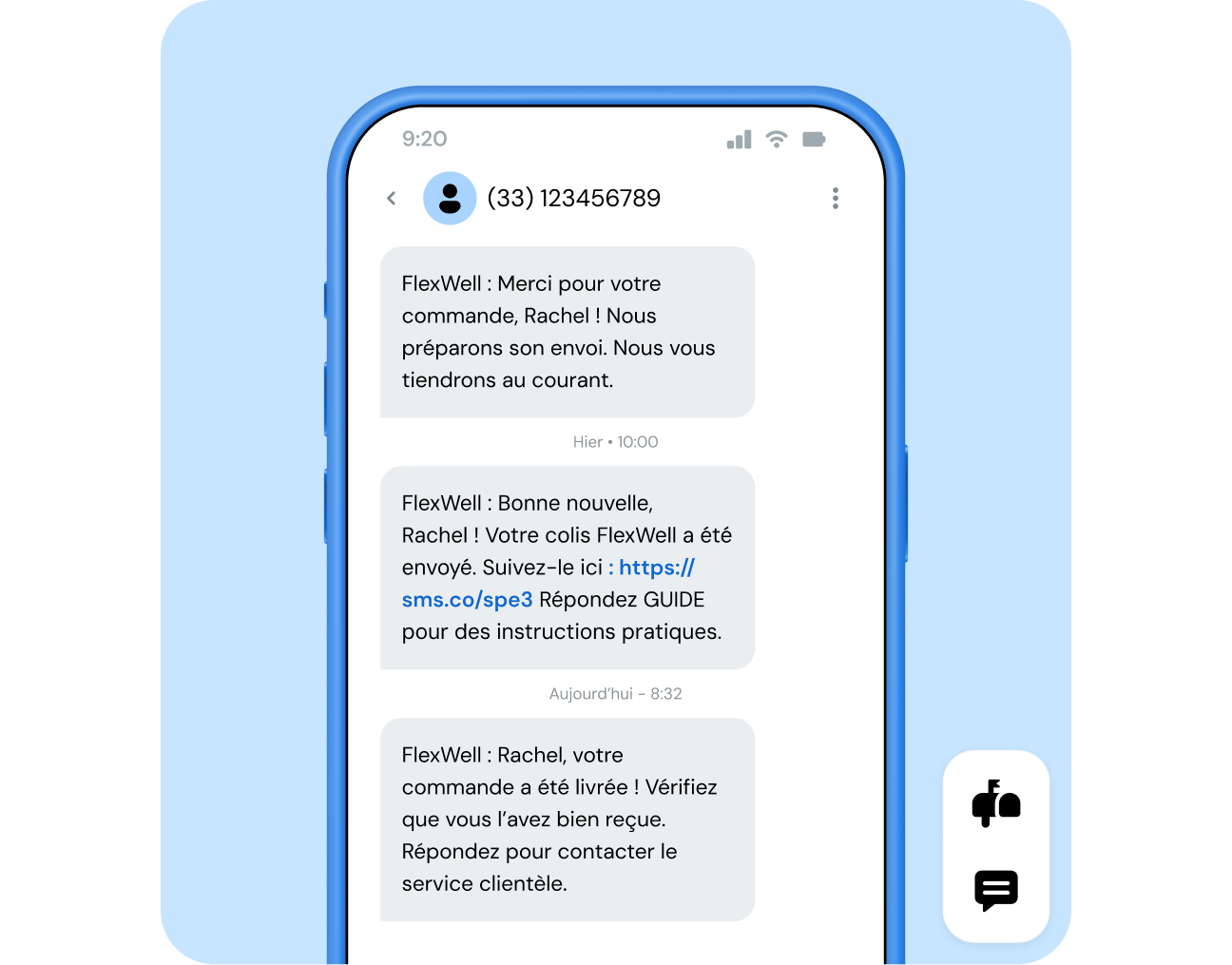 Image pour Fournissez un support instantané grâce aux SMS bidirectionnels