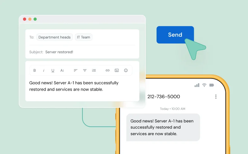 Image for Turn emails into texts with Sinch Engage’s email-to-SMS.