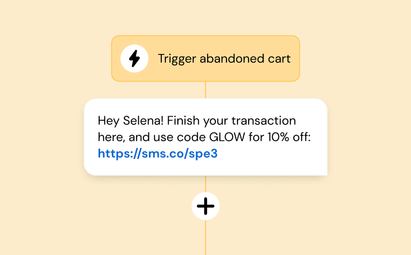 Image for Abandoned cart SMS automation guide: tips, examples, and how to get started