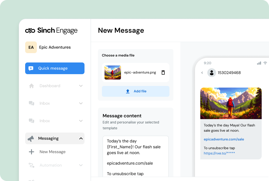 Image for Business text message service