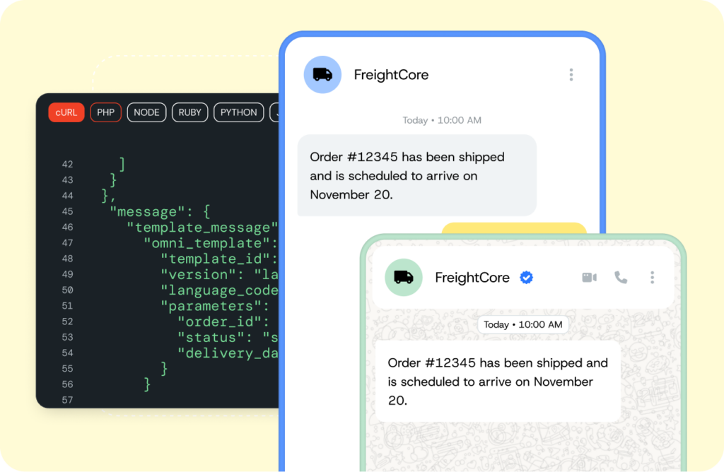 Omni-channel message templates | Sinch